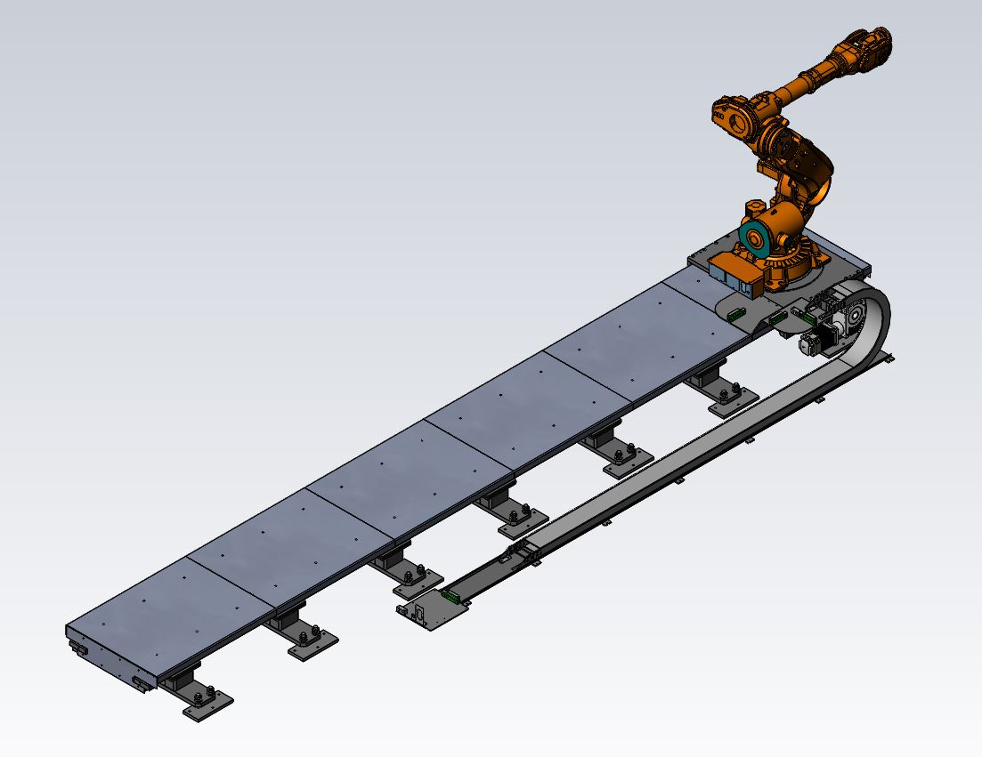  Linearachse für Roboter, Hub frei wählbar, Verfahrgeschwindigkeit frei wählbar bis max. 60m/min. 